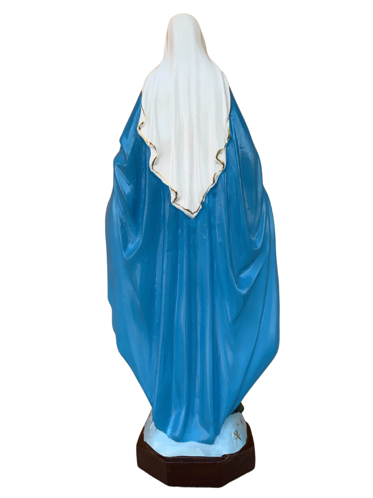 Madonna Immacolata Miracolosa in cemento H75 - Lavorazione Artigianale a Colori - Notaro Manufatti