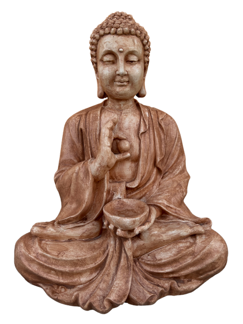 Buddha Gigante Anticato Marrone - Notaro Manufatti