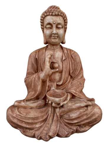 Buddha Gigante Anticato Marrone - Notaro Manufatti