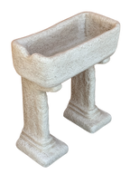 Lavabo Rustico in Cemento Anticato Beige - Stile Artigianale e Resistente - Notaro Manufatti
