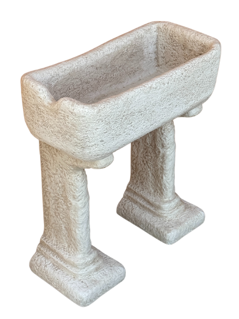 Lavabo Rustico in Cemento Anticato Beige - Stile Artigianale e Resistente - Notaro Manufatti