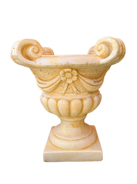 Vaso Quattro Punti Anticato Giallo