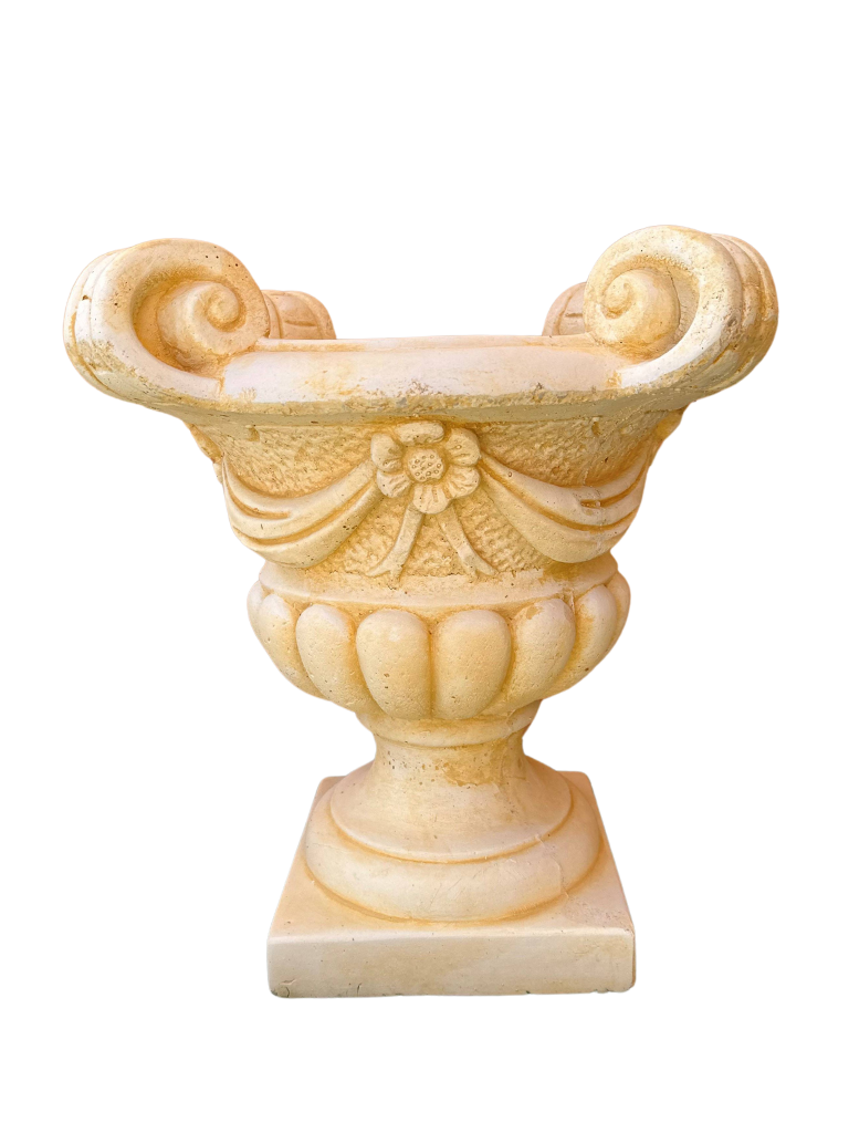 Vaso Quattro Punti Anticato Giallo - Notaro Manufatti