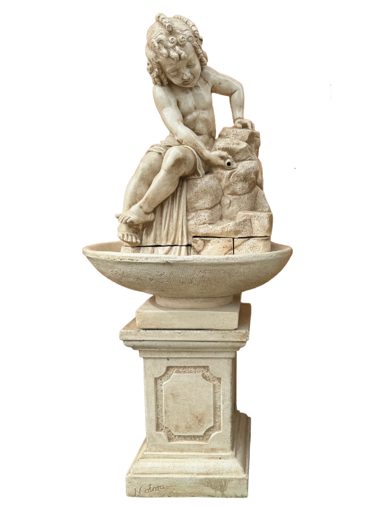 Fontana Ekinops con base Vinci Anticata Beige - Notaro Manufatti