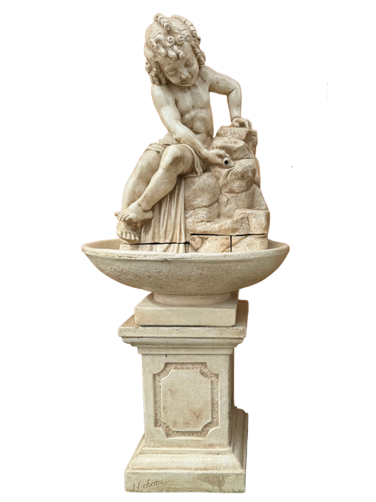 Fontana Ekinops con base Vinci Anticata Beige - Notaro Manufatti