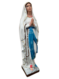 Madonna di Lourdes in Cemento 80 cm – Lavorazione Artigianale a Colori