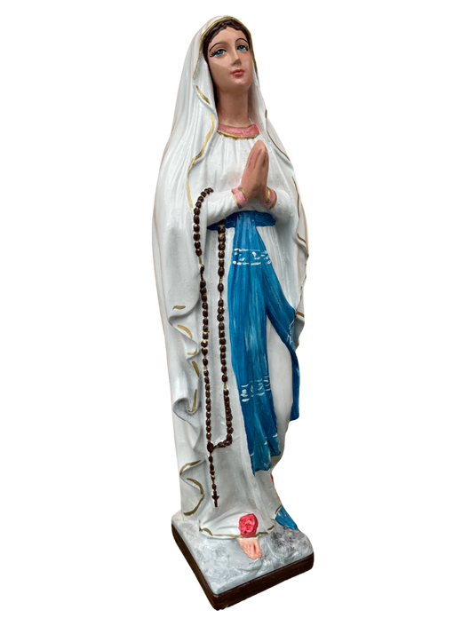 Madonna di Lourdes in Cemento 80 cm – Lavorazione Artigianale a Colori - Notaro Manufatti