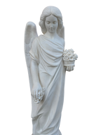 Angelo con Fiori - Bianco - Notaro Manufatti