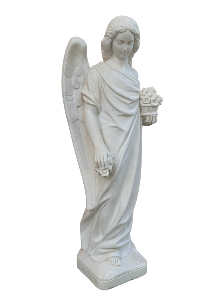 Angelo con Fiori - Bianco - Notaro Manufatti