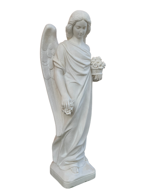 Angelo con Fiori - Bianco - Notaro Manufatti