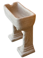 Lavabo Rustico in Cemento Anticato Beige - Stile Artigianale e Resistente - Notaro Manufatti