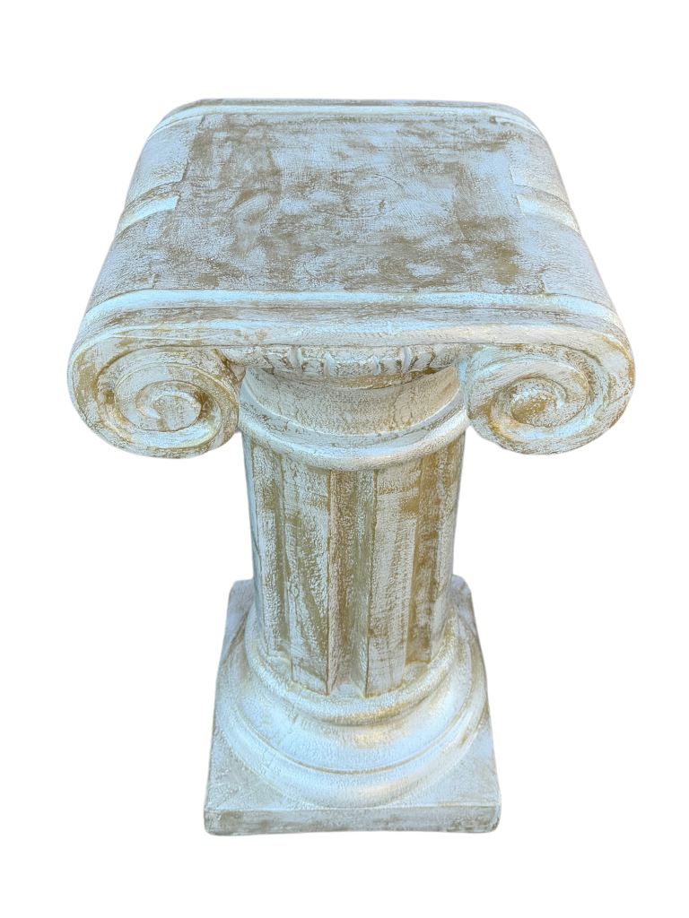 Colonna Capitello Arosio Pitturato Bianco madreperla con sfumature dorate - Notaro Manufatti