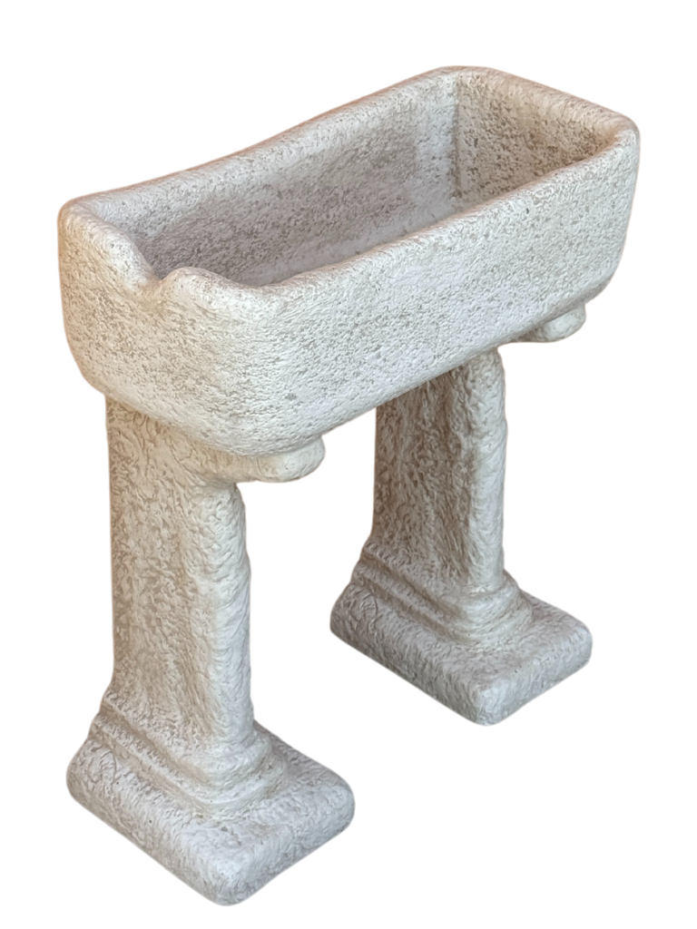 Lavabo Rustico in Cemento Anticato Beige - Stile Artigianale e Resistente - Notaro Manufatti