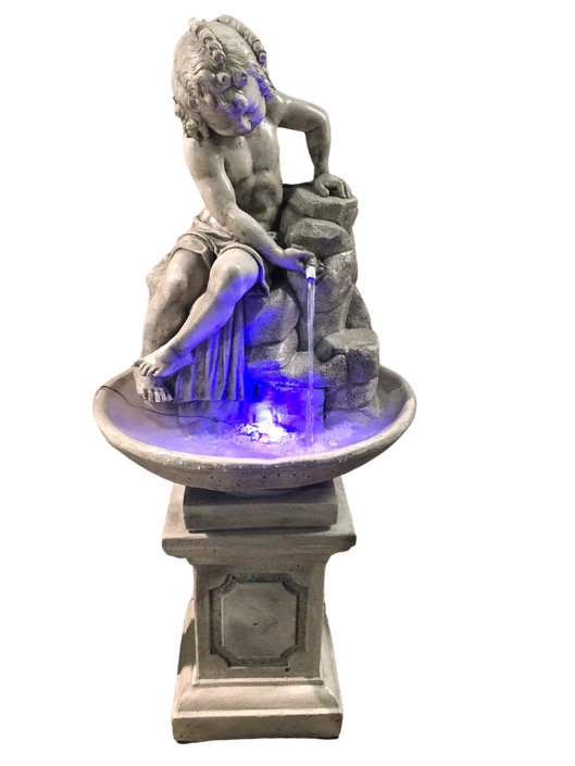 Fontana Ekinops con Base Vinci Anticata Grigia - Notaro Manufatti