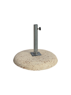 Base Zavorra per Ombrellone in cemento con Tubolare Zincato Incluso in Effetto Travertino - Notaro Manufatti