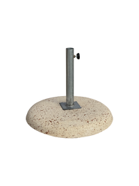 Base Zavorra per Ombrellone in cemento con Tubolare Zincato Incluso in Effetto Travertino
