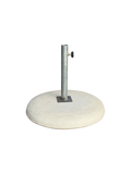 Base Zavorra per Ombrellone in cemento con Tubolare Zincato Incluso in Cemento Bianco - Notaro Manufatti