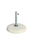 Base Zavorra per Ombrellone in cemento con Tubolare Zincato Incluso in Cemento Bianco - Notaro Manufatti