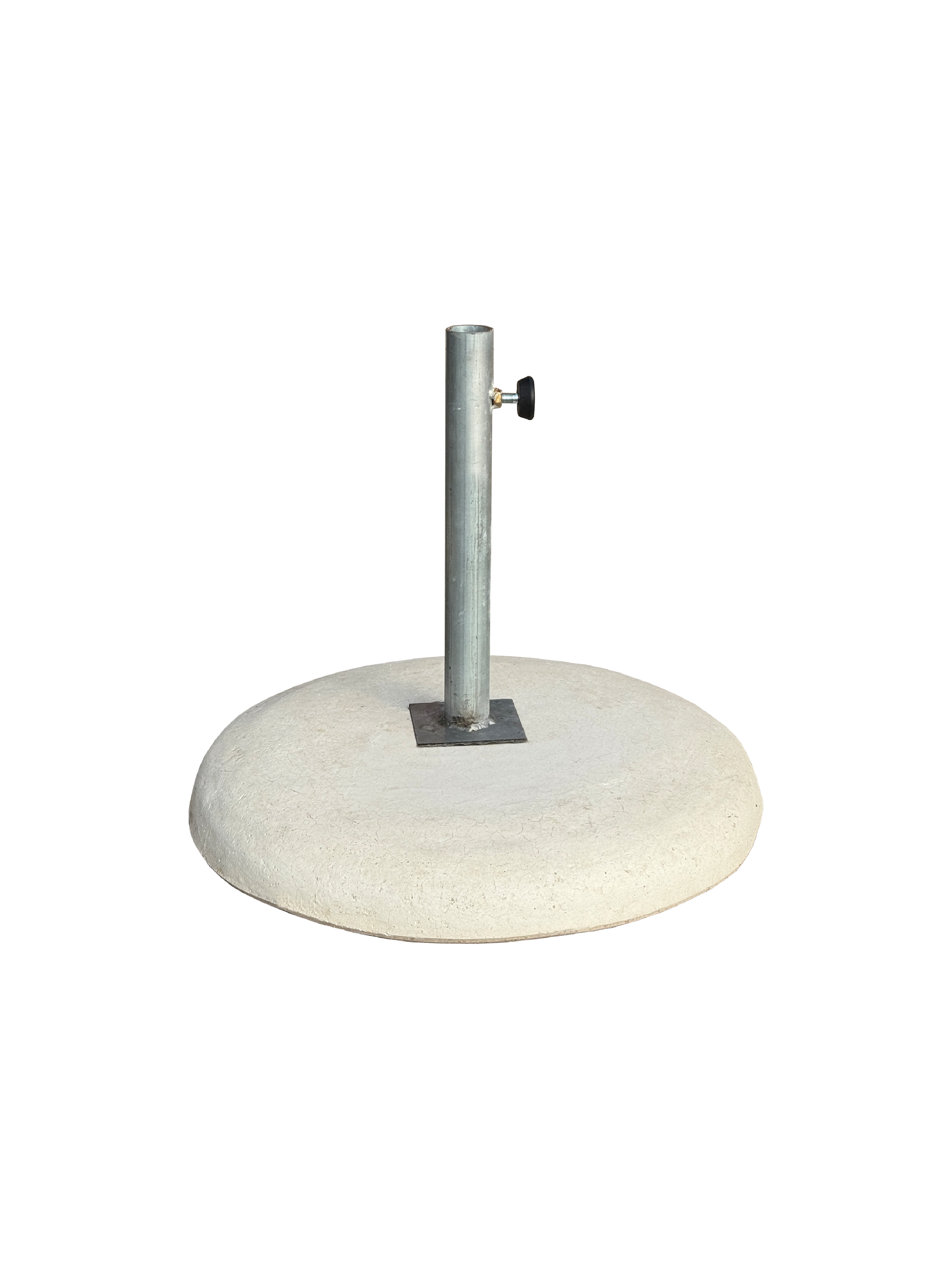 Base Zavorra per Ombrellone in cemento con Tubolare Zincato Incluso in Cemento Bianco - Notaro Manufatti