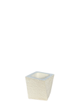 Vaso Svirgolato Alto in Cemento Bianco - Notaro Manufatti