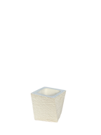Vaso Svirgolato Alto in Cemento Bianco - Notaro Manufatti
