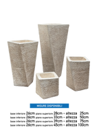 Vaso Svirgolato Alto Anticato Beige - Notaro Manufatti
