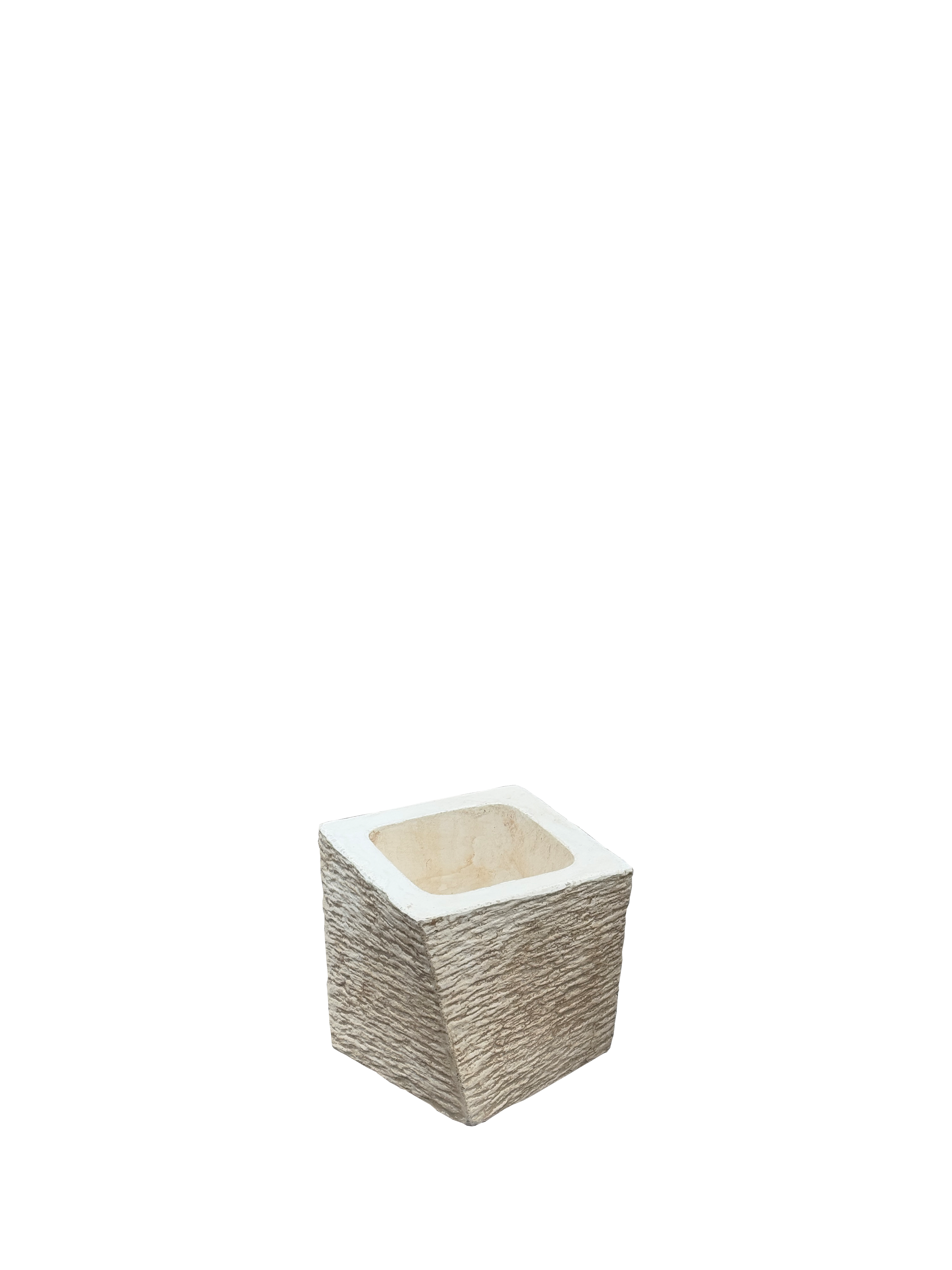 Vaso Svirgolato Alto Anticato Beige - Notaro Manufatti