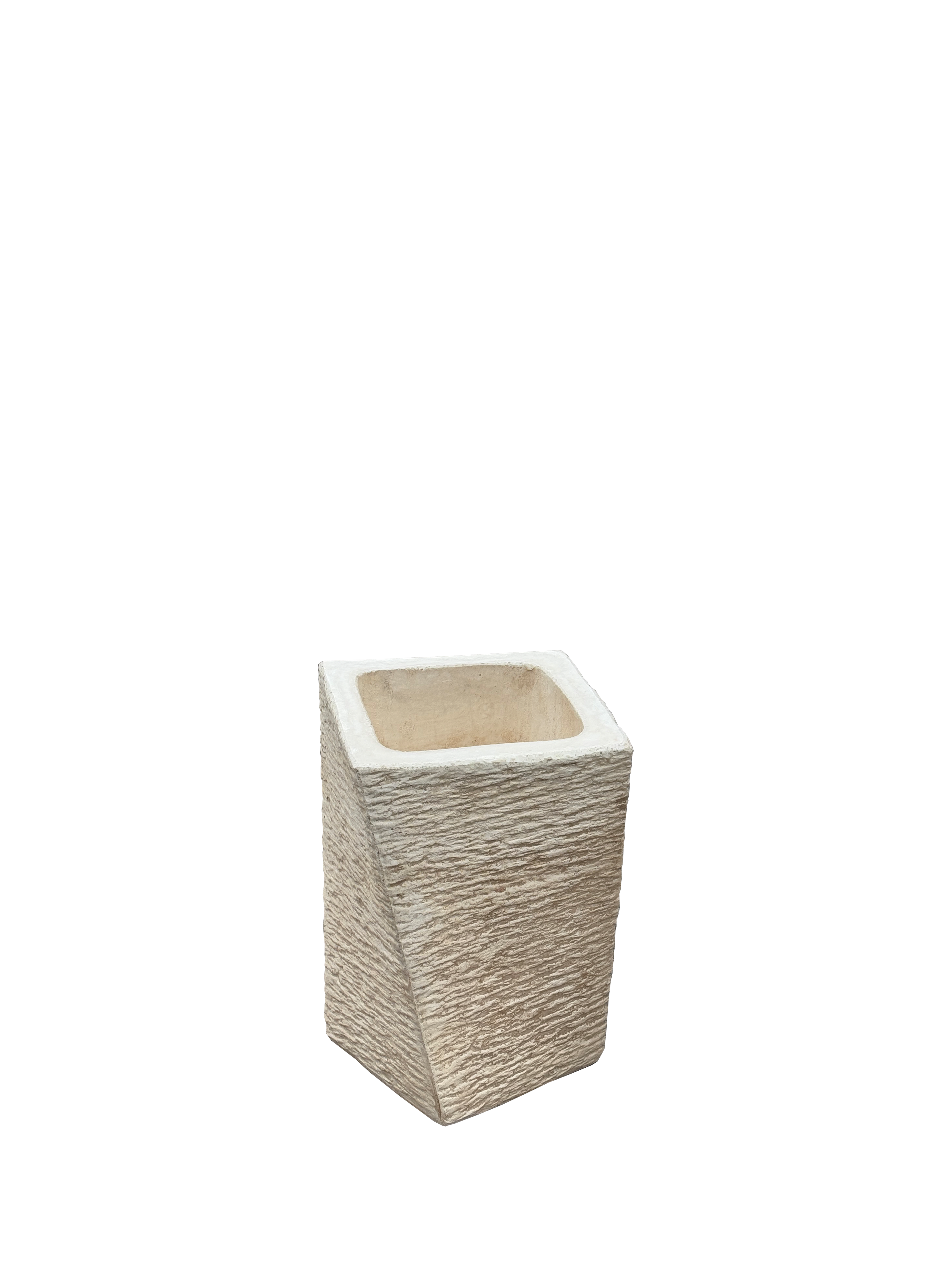 Vaso Svirgolato Alto Anticato Beige - Notaro Manufatti