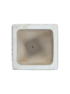 Vaso Svirgolato Alto in Cemento Bianco - Notaro Manufatti