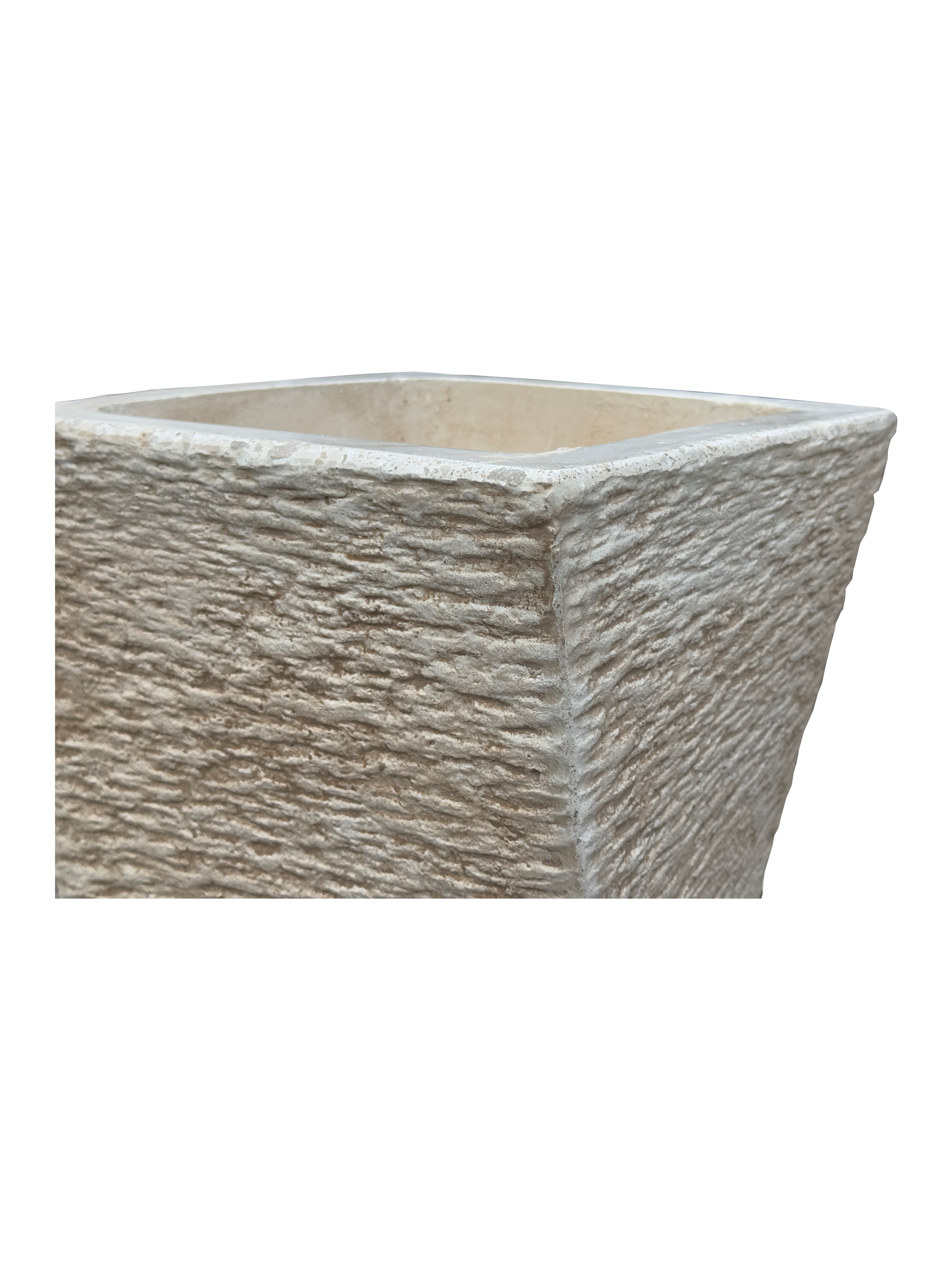 Vaso Svirgolato Alto Anticato Beige - Notaro Manufatti