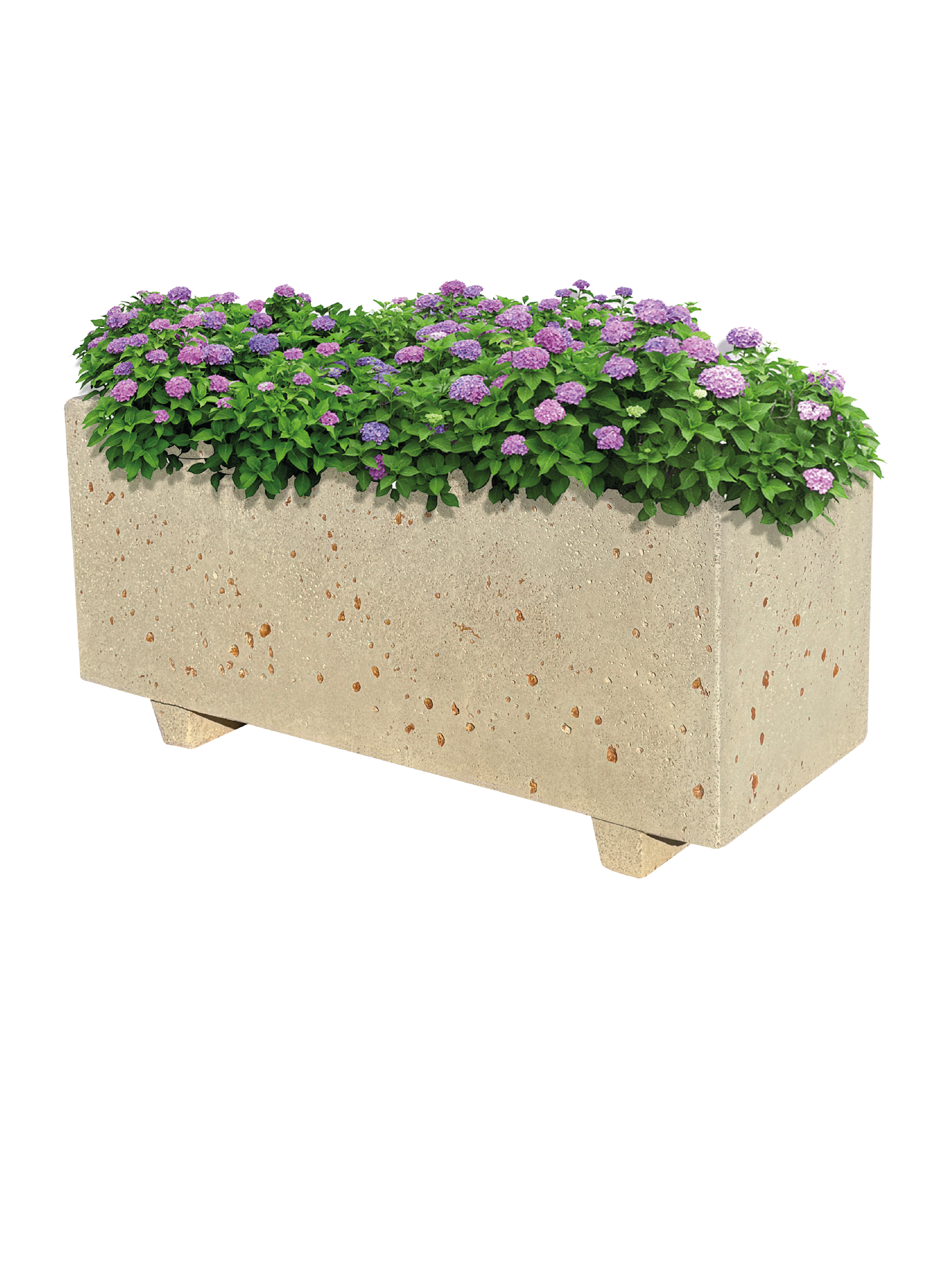 NatureLine 100 in Effetto Travertino - Vaso Rettangolare in Cemento: Eleganza e Robustezza per i Tuoi Spazi Verdi - Notaro Manufatti