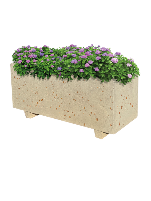 NatureLine 100 in Effetto Travertino - Vaso Rettangolare in Cemento: Eleganza e Robustezza per i Tuoi Spazi Verdi - Notaro Manufatti