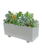 NatureLine 100 in Cemento Bianco - Vaso Rettangolare in Cemento: Eleganza e Robustezza per i Tuoi Spazi Verdi - Notaro Manufatti