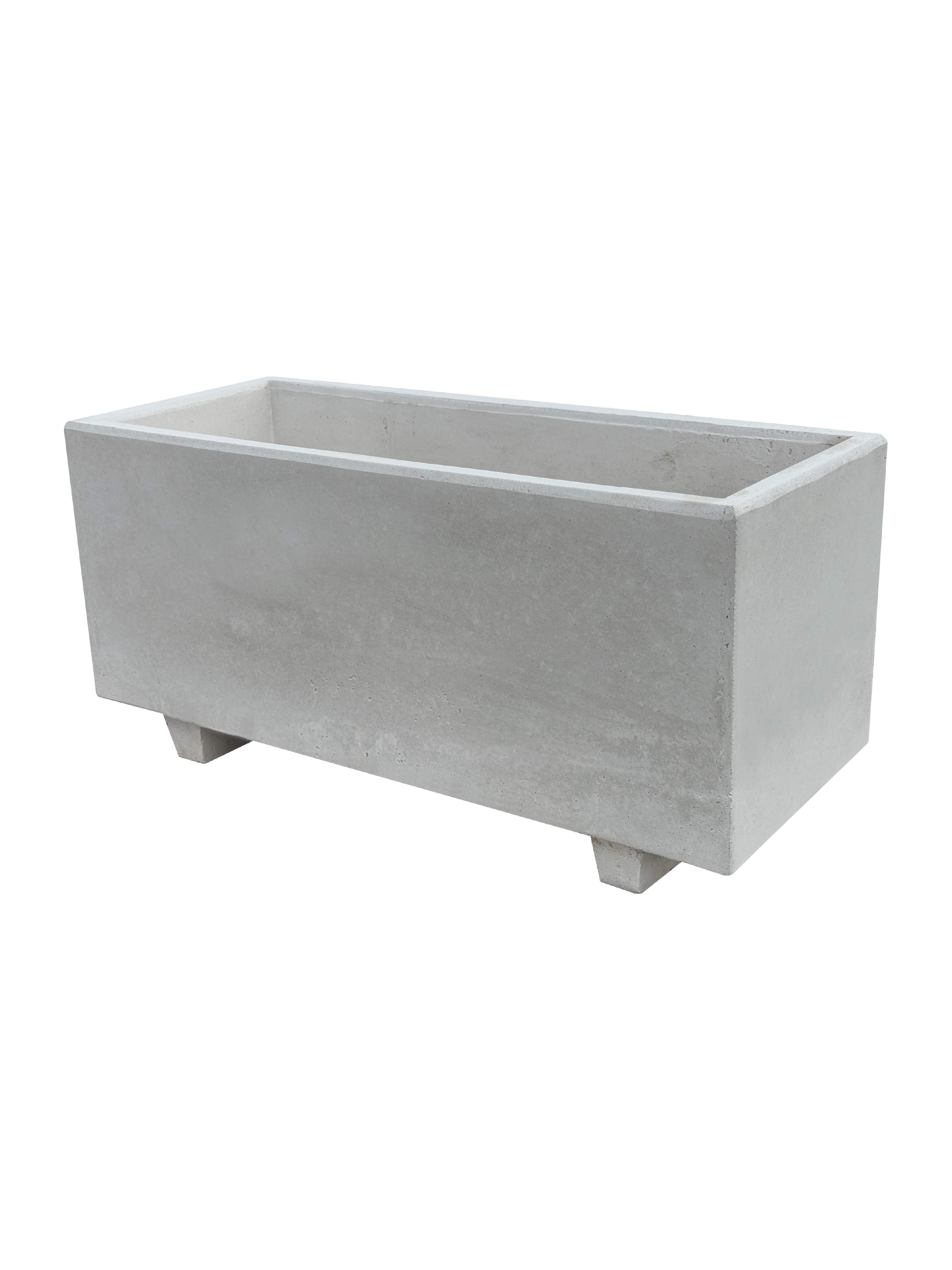 NatureLine 100 in Cemento Bianco - Vaso Rettangolare in Cemento: Eleganza e Robustezza per i Tuoi Spazi Verdi - Notaro Manufatti