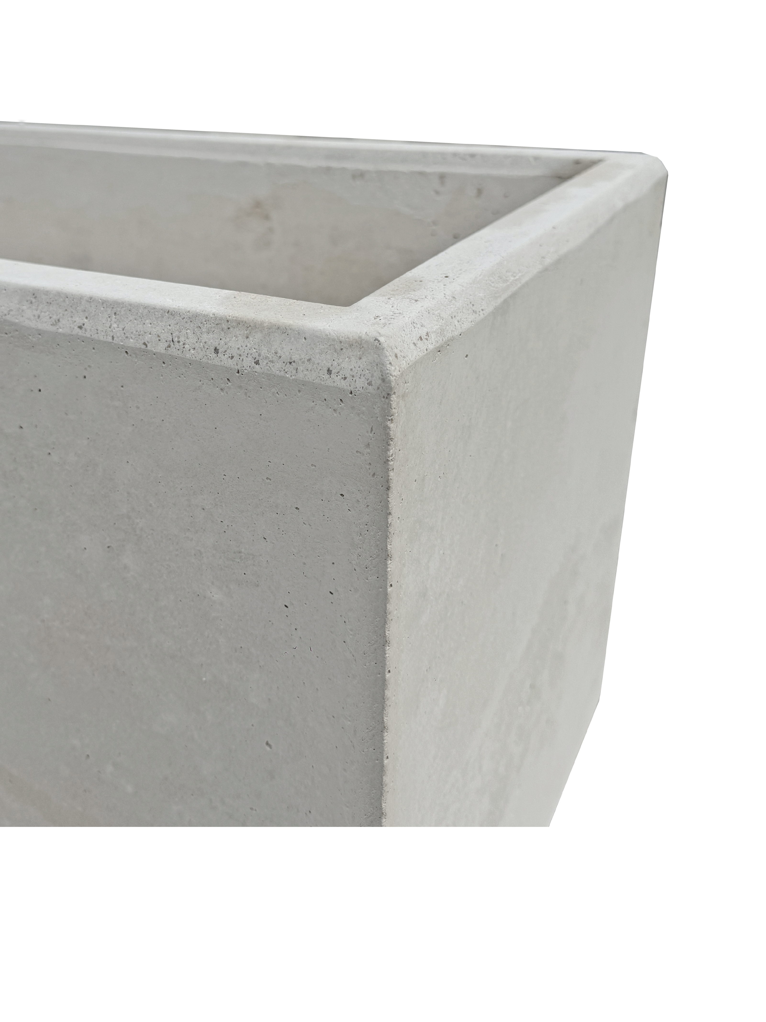 NatureLine 100 in Cemento Bianco - Vaso Rettangolare in Cemento: Eleganza e Robustezza per i Tuoi Spazi Verdi - Notaro Manufatti
