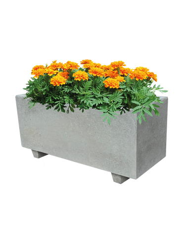 NatureLine 100 in Cemento Grigio - Vaso Rettangolare in Cemento: Eleganza e Robustezza per i Tuoi Spazi Verdi - Notaro Manufatti