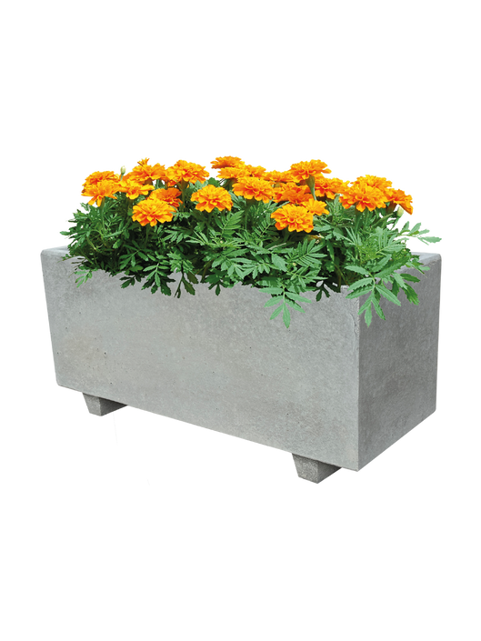 NatureLine 100 in Cemento Grigio - Vaso Rettangolare in Cemento: Eleganza e Robustezza per i Tuoi Spazi Verdi - Notaro Manufatti