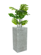 Vaso Alto Nik Cemento Grigio – Fioriera Moderna Effetto Industriale