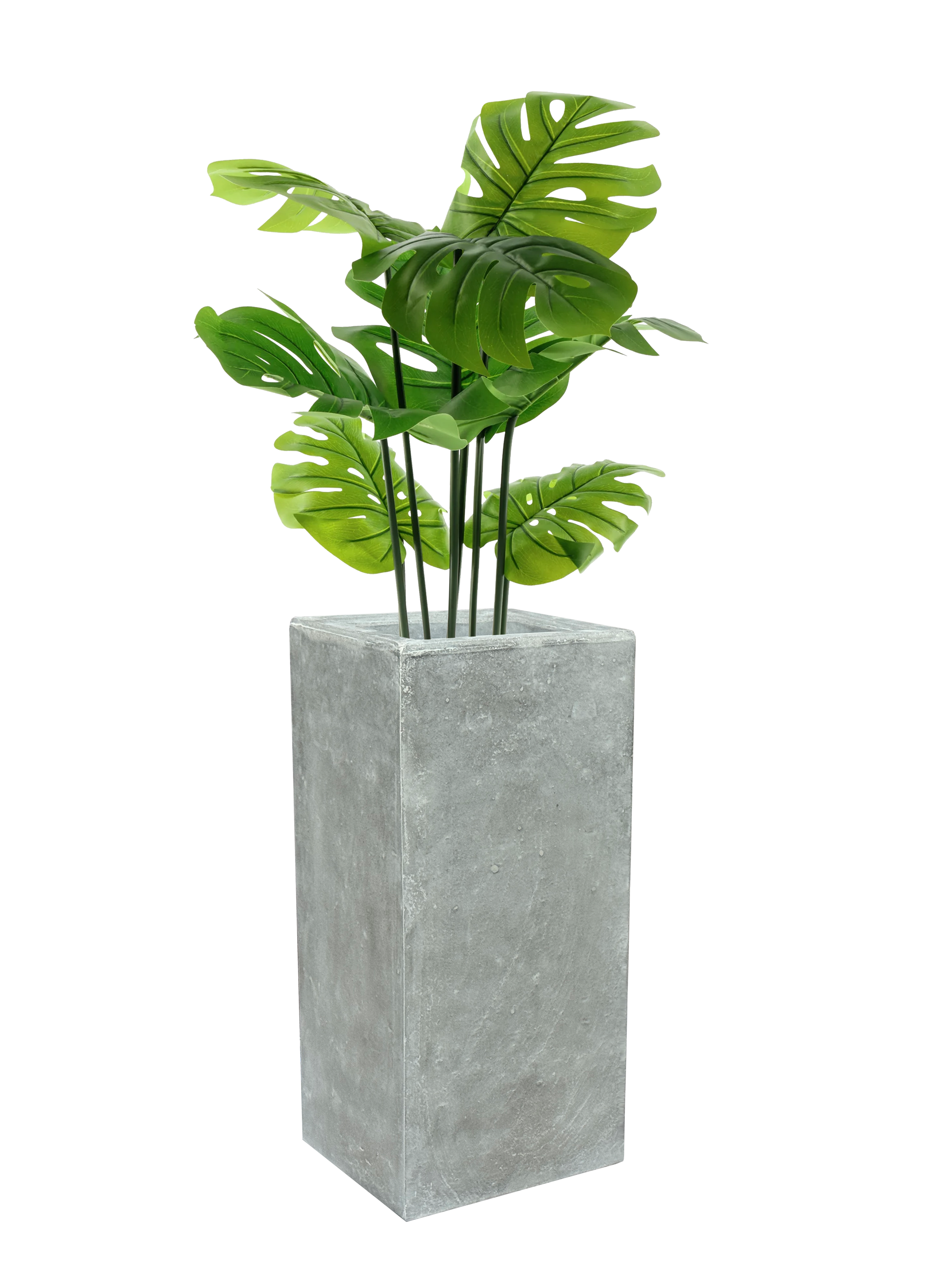 Vaso Alto Nik Cemento Grigio – Fioriera Moderna Effetto Industriale