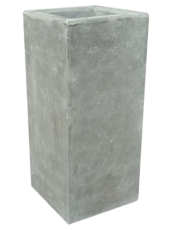 Vaso Alto Nik Cemento Grigio – Fioriera Moderna Effetto Industriale