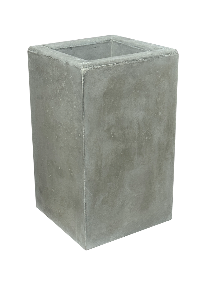 Vaso Alto Nik Cemento Grigio – Fioriera Moderna Effetto Industriale