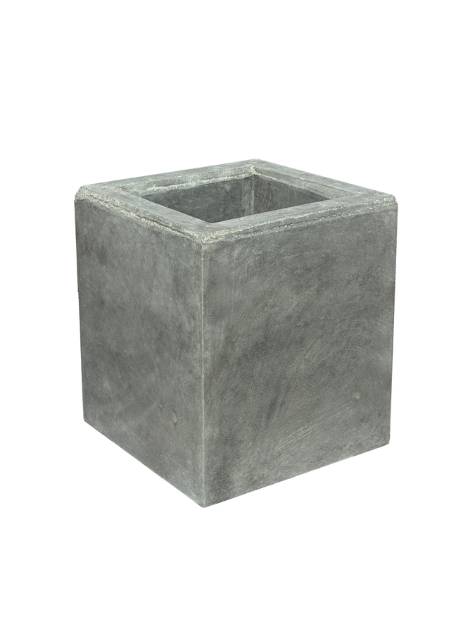 Vaso Alto Nik Cemento Grigio – Fioriera Moderna Effetto Industriale