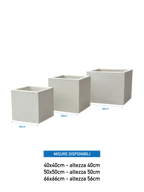 Vaso Quadrato Linea Bianco Design – Fioriera Elegante per Esterni
