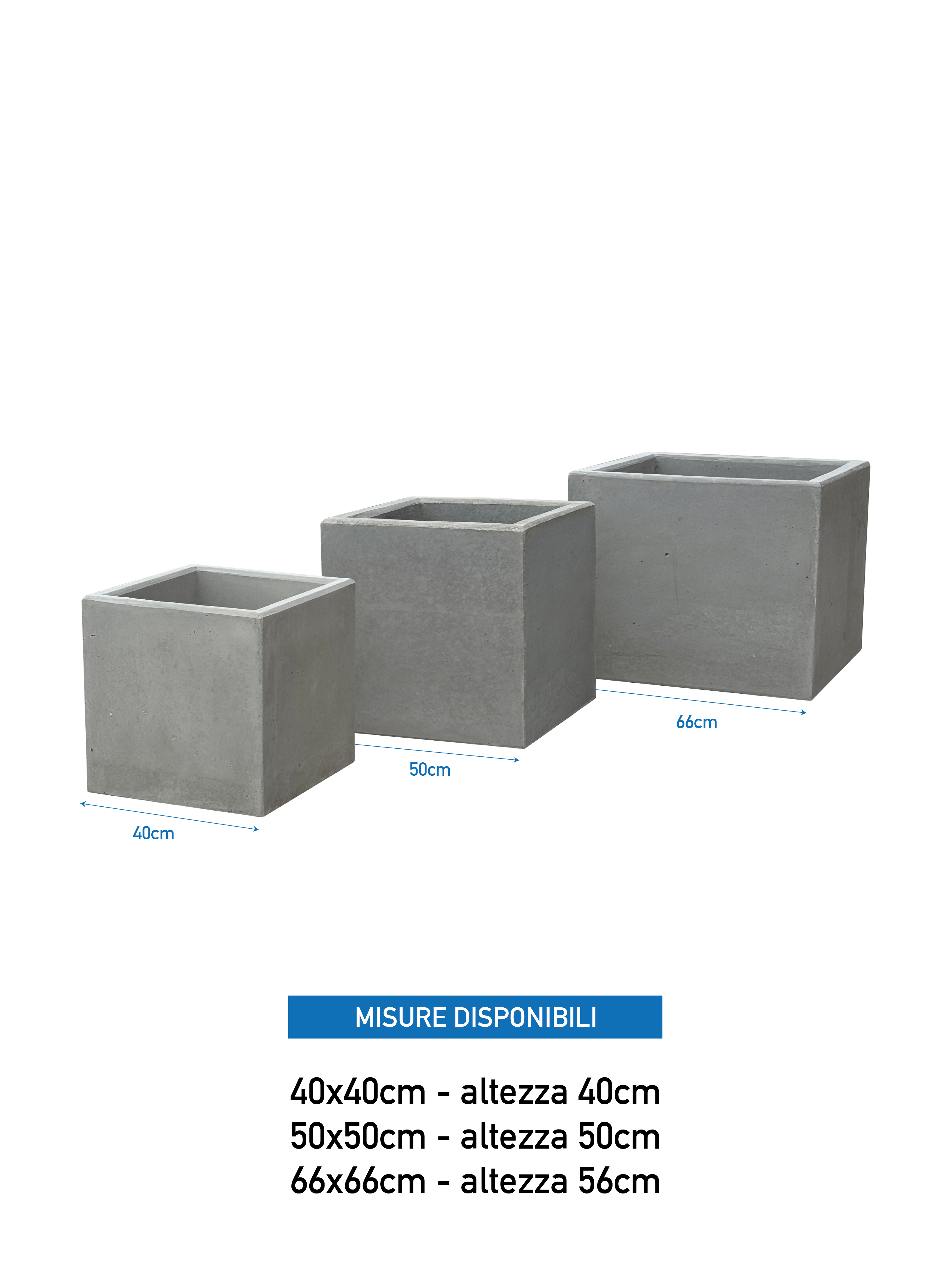 Vaso Quadrato Linea Cemento Grigio Effetto Industriale – Fioriera Moderna da Esterno