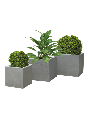 Vaso Quadrato in Cemento Grigio