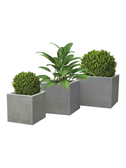 Vaso Quadrato in Cemento Grigio