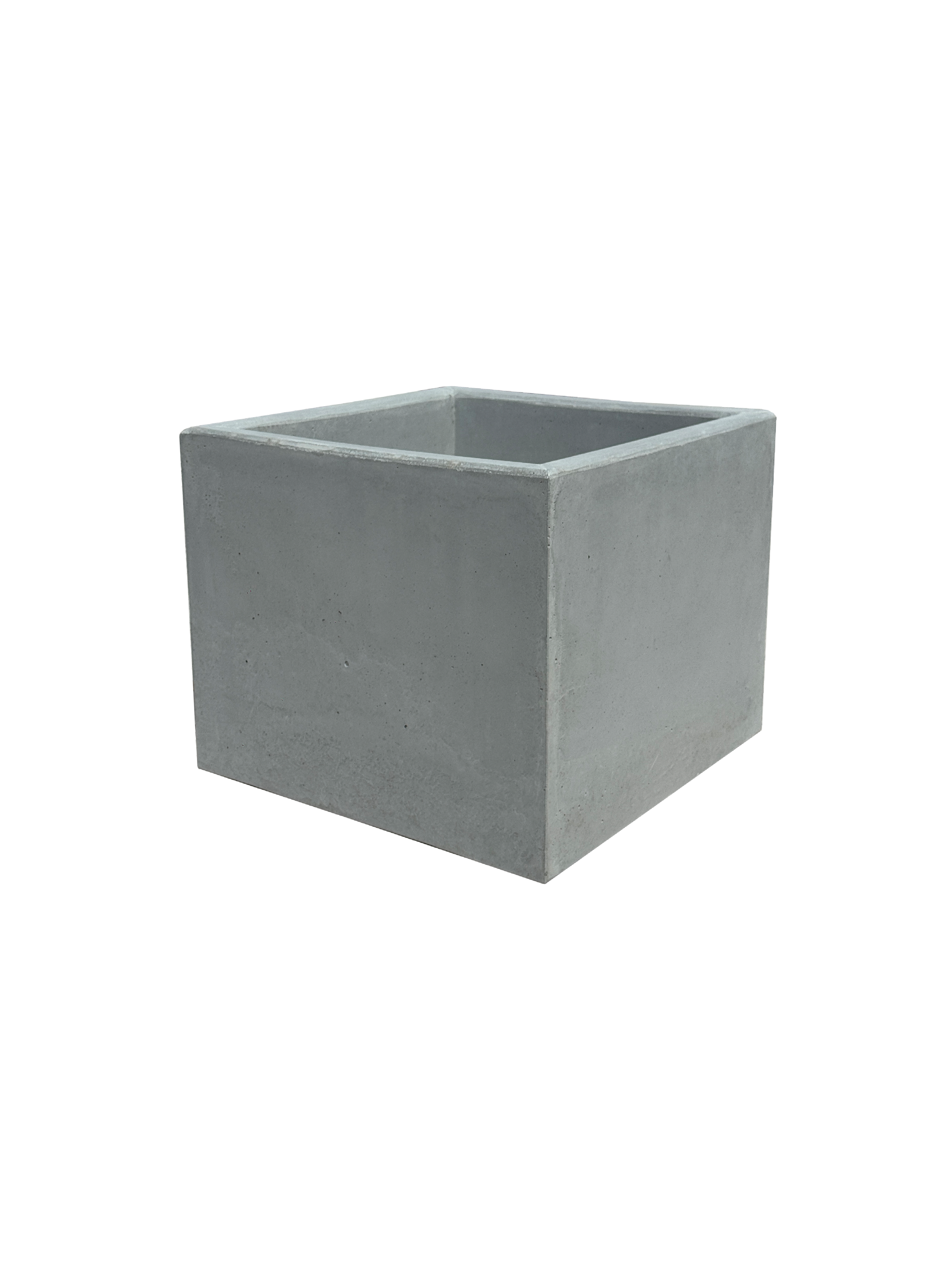Vaso Quadrato Linea Cemento Grigio Effetto Industriale – Fioriera Moderna da Esterno