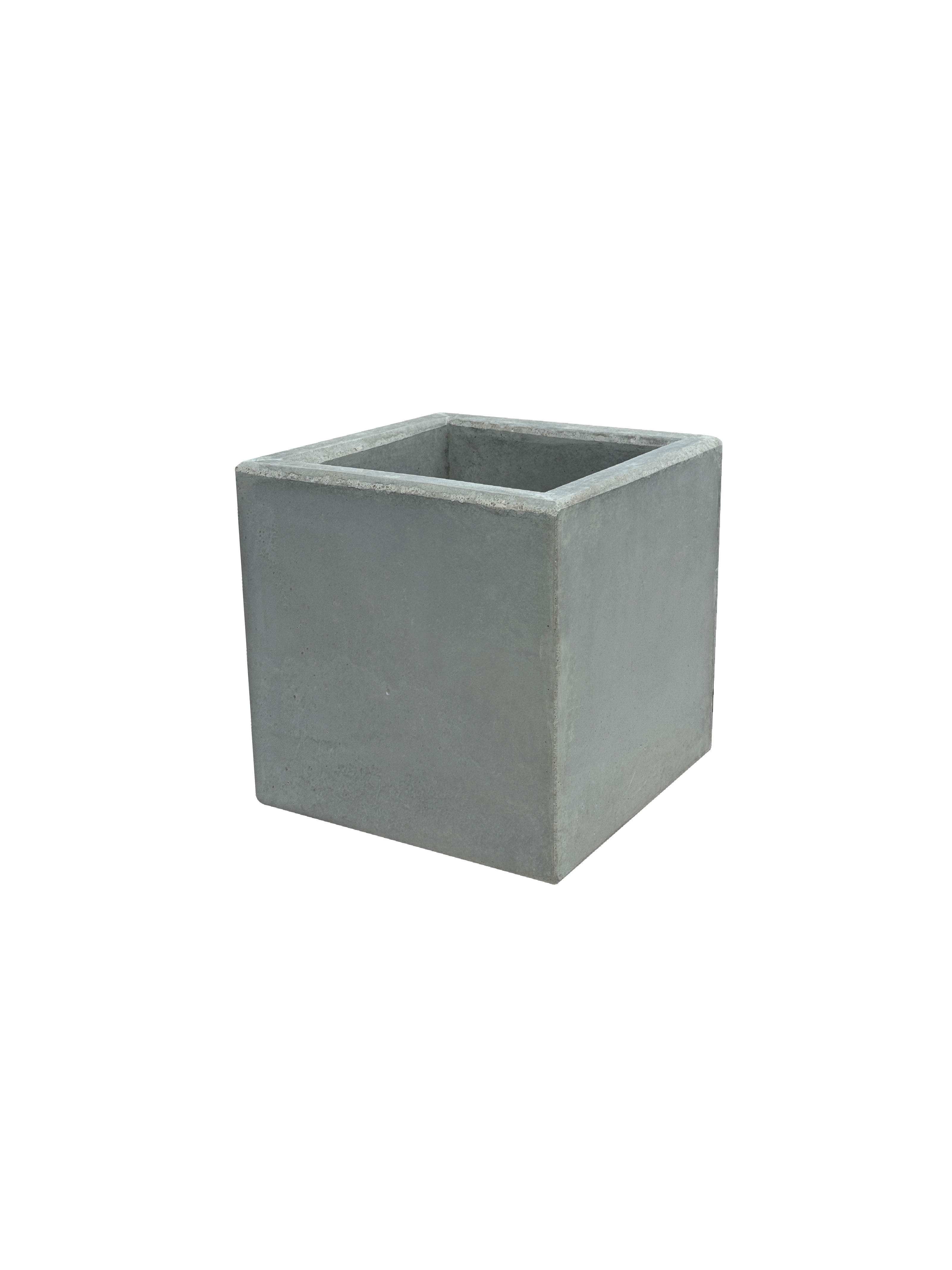 Vaso Quadrato Linea Cemento Grigio Effetto Industriale – Fioriera Moderna da Esterno