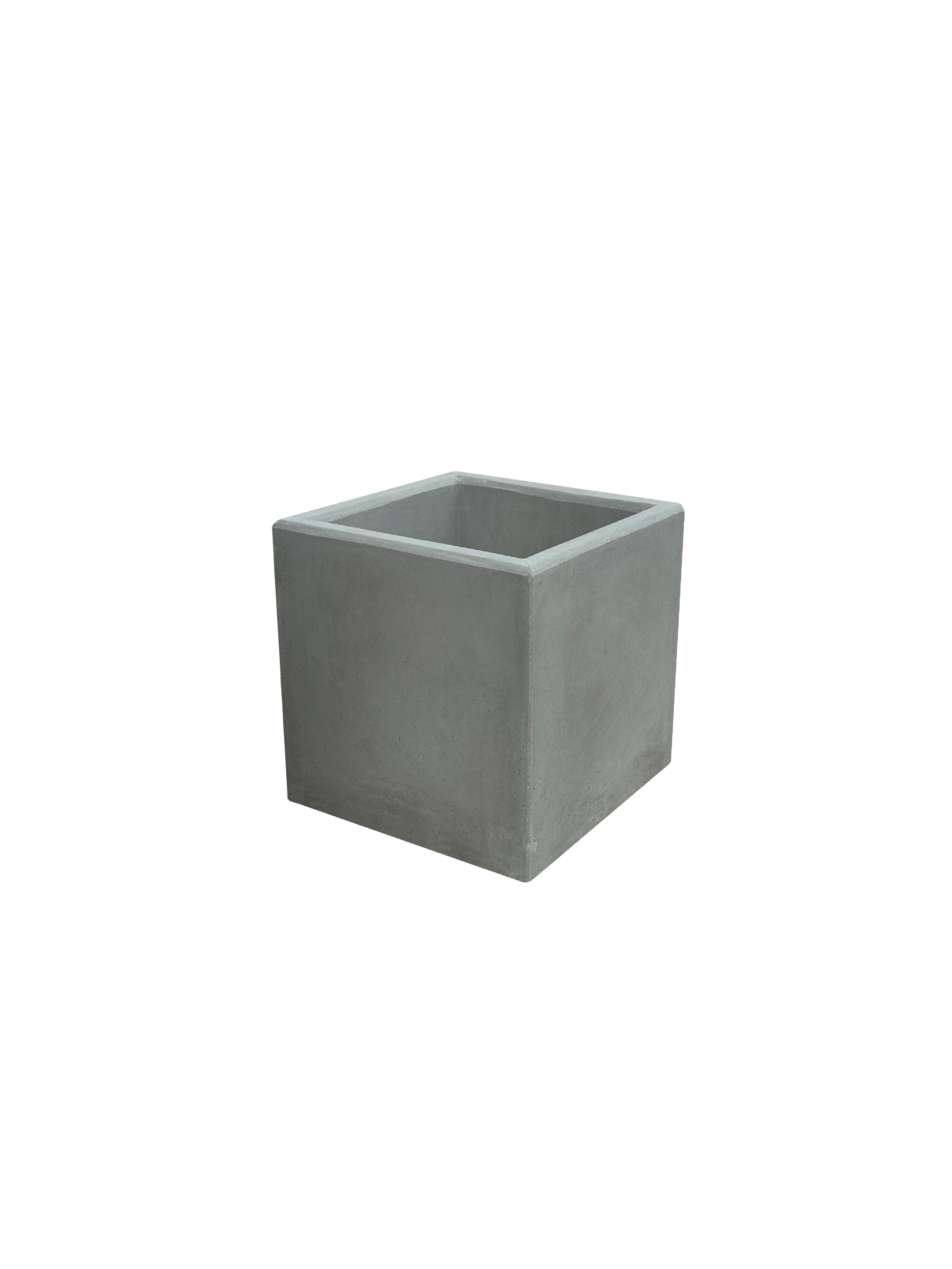 Vaso Quadrato Linea Cemento Grigio Effetto Industriale – Fioriera Moderna da Esterno