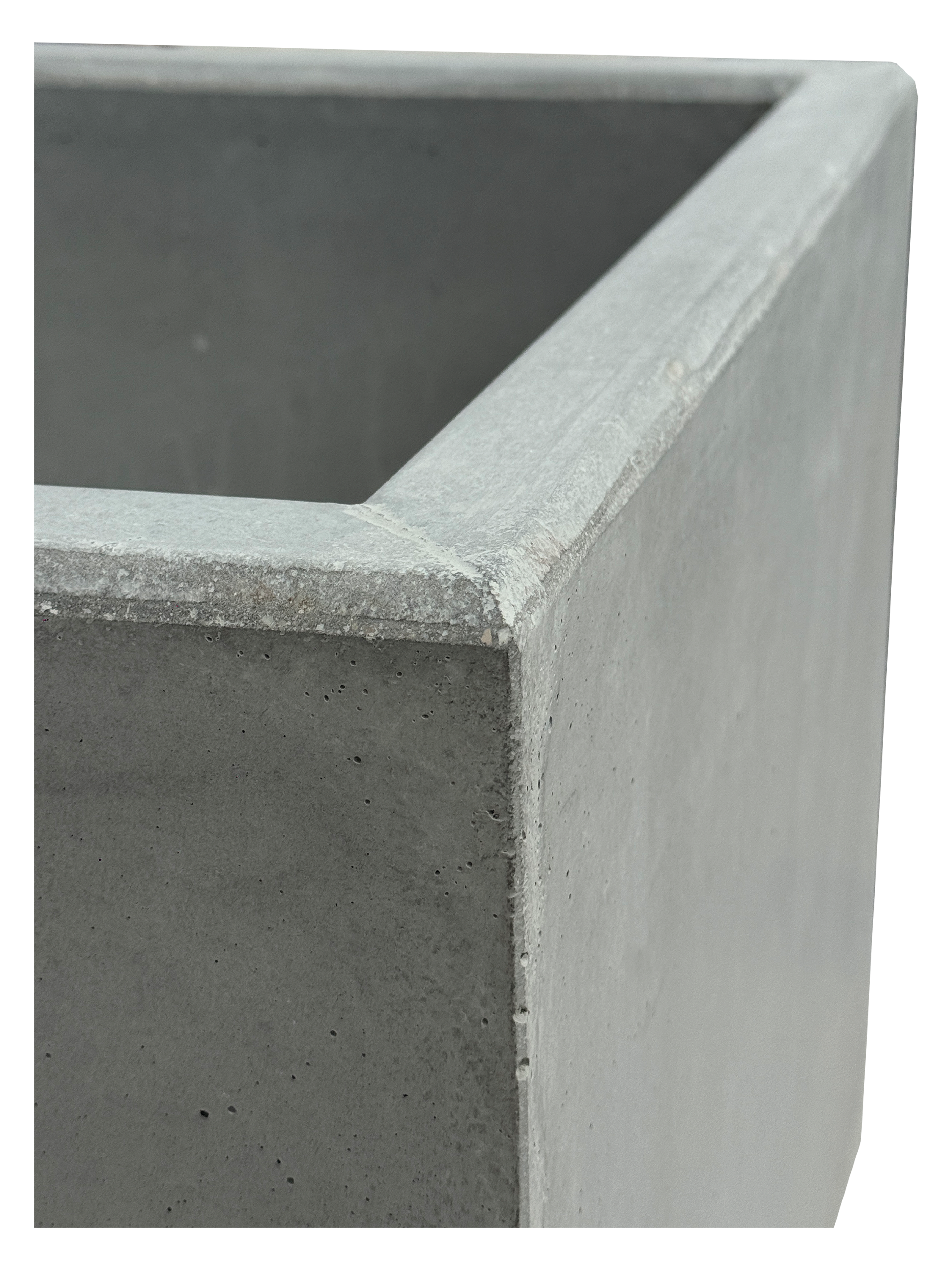Vaso Quadrato Linea Cemento Grigio Effetto Industriale – Fioriera Moderna da Esterno